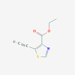 molecular formula C8H7NO2S B8551592 4-Ethoxycarbonyl-5-ethynylthiazole 