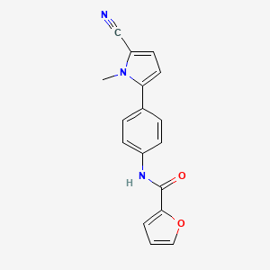 molecular formula C17H13N3O2 B8551593 N-[4-(5-Cyano-1-methyl-1H-pyrrol-2-yl)phenyl]furan-2-carboxamide CAS No. 921631-39-2