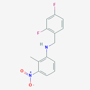molecular formula C14H12F2N2O2 B8551808 N-(2,4-difluorobenzyl)-N-(2-methyl-3-nitrophenyl)amine 