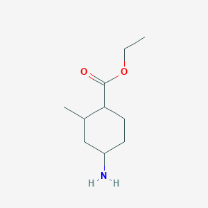 molecular formula C10H19NO2 B8551904 ethyl 4-amino-2-methylcyclohexane-1-carboxylate 