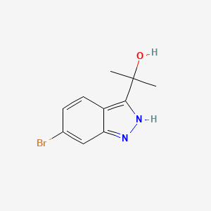 molecular formula C10H11BrN2O B8551952 2-(6-bromo-1H-indazol-3-yl)propan-2-ol 
