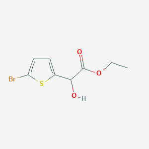 molecular formula C8H9BrO3S B8552054 Ethyl 2-(5-bromothiophen-2-yl)-2-hydroxyacetate 