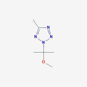 molecular formula C6H12N4O B8552236 2-(1-Methoxy-1-methylethyl)-5-methyl-2h-tetrazole 