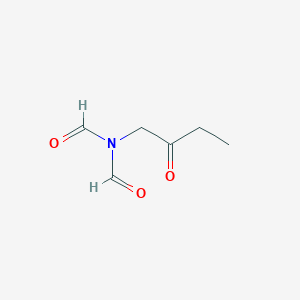 molecular formula C6H9NO3 B8552256 Formyl(2-oxobutyl)formamide 