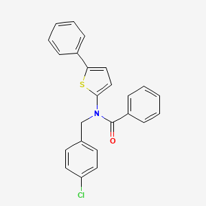 N-[(4-Chlorophenyl)methyl]-N-(5-phenylthiophen-2-yl)benzamide