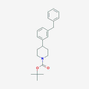 molecular formula C23H29NO2 B8552348 tert-butyl 4-(3-benzylphenyl)piperidine-1-carboxylate 