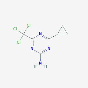 4-Cyclopropyl-6-(trichloromethyl)-1,3,5-triazin-2-amine