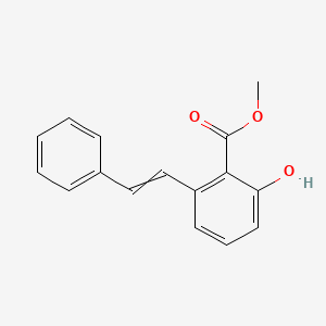 molecular formula C16H14O3 B8552391 Methyl 2-hydroxy-6-styrylbenzoate 