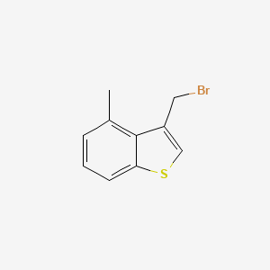molecular formula C10H9BrS B8552429 4-Methyl-3-(bromomethyl)benzo[b]thiophene 