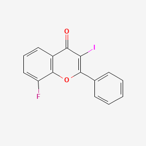 molecular formula C15H8FIO2 B8552459 8-Fluoro-3-iodo-2-phenyl-chromen-4-one 