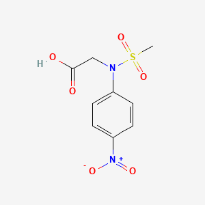 molecular formula C9H10N2O6S B8552581 N-carboxymethyl-N-methylsulphonyl-4-nitroaniline 