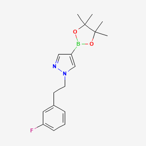 molecular formula C17H22BFN2O2 B8552648 1-(3-fluorophenethyl)-4-(4,4,5,5-tetramethyl-1,3,2-dioxaborolan-2-yl)-1H-pyrazole 
