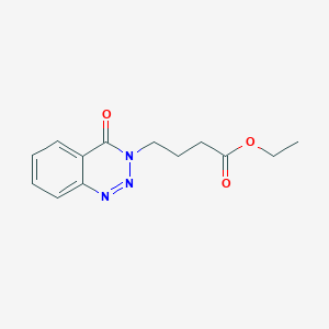 molecular formula C13H15N3O3 B8552721 ethyl 4-(4-oxo-1,2,3-benzotriazin-3(4H)-yl)butanoate 