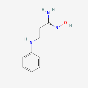 molecular formula C9H13N3O B8552787 n-Hydroxy-3-(phenylamino)propanimidamide 