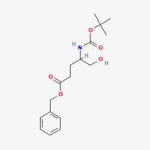 molecular formula C17H25NO5 B8552801 Benzyl (S)-4-((tert-butoxycarbonyl)amino)-5-hydroxyvalerate 