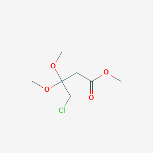 molecular formula C7H13ClO4 B8552831 Methyl 4-chloro-3,3-dimethoxybutanoate CAS No. 2682-39-5