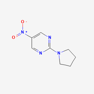 molecular formula C8H10N4O2 B8552973 5-Nitro-2-pyrrolidin-1-yl-pyrimidine 