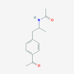 molecular formula C13H17NO2 B8553002 N-[1-(4-Acetylphenyl)propan-2-yl]acetamide CAS No. 61630-03-3