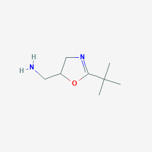 molecular formula C8H16N2O B8553009 2-t-Butyl-5-(aminomethyl)oxazoline 