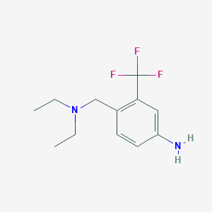 molecular formula C12H17F3N2 B8553017 4-Diethylaminomethyl-3-trifluoromethyl-phenylamine 