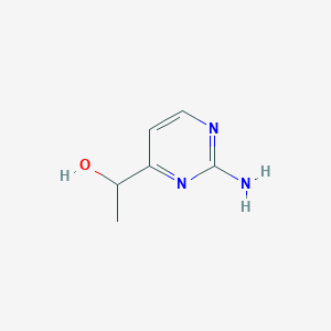 molecular formula C6H9N3O B8553022 1-(2-Aminopyrimidin-4-yl)ethanol 