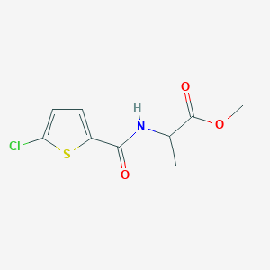 molecular formula C9H10ClNO3S B8553082 Methyl 2-[(5-chloro-thiophene-2-carbonyl)-amino]-propionate 