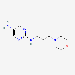 molecular formula C11H19N5O B8553087 N2-(3-morpholinopropyl)pyrimidine-2,5-diamine 