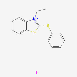 3-Ethyl-2-(phenylsulfanyl)-1,3-benzothiazol-3-ium iodide