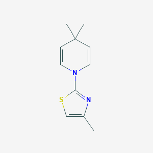 molecular formula C11H14N2S B8553219 1,4-Dihydro-4,4-dimethyl-1-(4-methylthiazol-2-yl)pyridine 