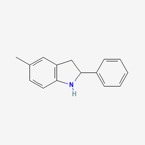 molecular formula C15H15N B8553460 5-Methyl-2-phenylindoline 