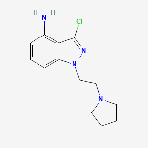 1h-Indazol-4-amine,3-chloro-1-[2-(1-pyrrolidinyl)ethyl]-