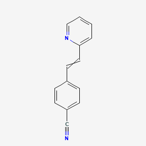 molecular formula C14H10N2 B8553487 4-[2-(Pyridin-2-yl)ethenyl]benzonitrile CAS No. 161979-29-9
