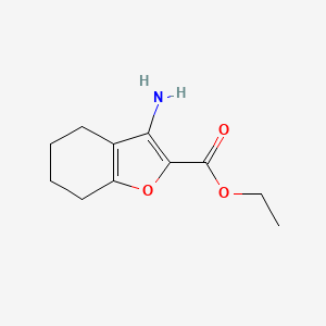 molecular formula C11H15NO3 B8553503 Ethyl 3-amino-4,5,6,7-tetrahydrobenzofuran-2-carboxylate 