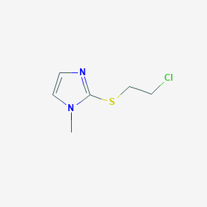 molecular formula C6H9ClN2S B8553519 2-(2-Chloroethyl thio)-1-methylimidazole 