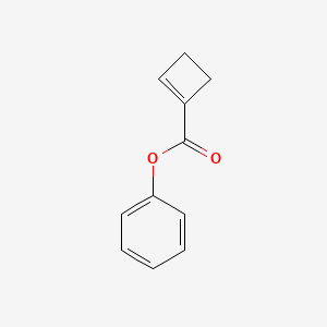 molecular formula C11H10O2 B8553525 Phenyl cyclobut-1-enecarboxylate 
