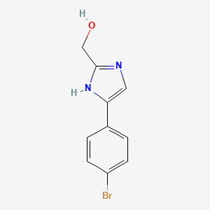 molecular formula C10H9BrN2O B8553535 (4-(4-bromophenyl)-1H-imidazol-2yl)methanol 