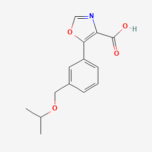 molecular formula C14H15NO4 B8553543 5-(3-Isopropoxymethyl-phenyl)-oxazole-4-carboxylic acid 