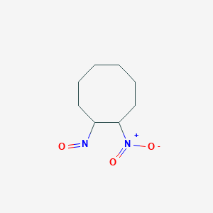 molecular formula C8H14N2O3 B8553549 1-Nitro-2-nitrosocyclooctane CAS No. 15564-62-2