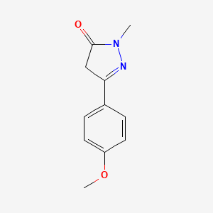 molecular formula C11H12N2O2 B8553567 5-(4-methoxyphenyl)-2-methyl-2,4-dihydro-3H-pyrazol-3-one 