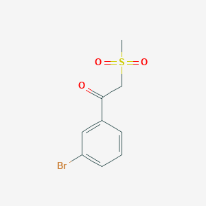 molecular formula C9H9BrO3S B8553571 (3'-Bromo)(methylsulphonyl)acetophenone 