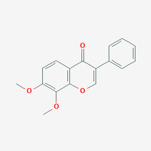 molecular formula C17H14O4 B8553606 4H-1-Benzopyran-4-one,7,8-dimethoxy-3-phenyl- 