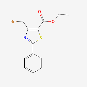 molecular formula C13H12BrNO2S B8553621 Ethyl 4-(bromomethyl)-2-phenyl-1,3-thiazole-5-carboxylate CAS No. 79116-08-8