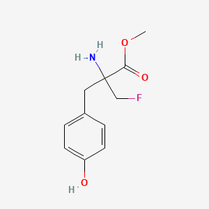molecular formula C11H14FNO3 B8553649 Methyl 2-amino-3-fluoro-2-(4-hydroxybenzyl)propanoate 