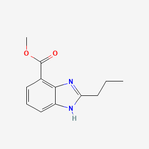 molecular formula C12H14N2O2 B8553686 methyl 2-propyl-1H-benzimidazole-4-carboxylate 