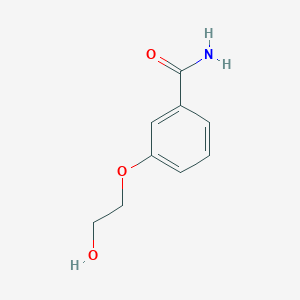 molecular formula C9H11NO3 B8553716 3-(2-Hydroxyethoxy)benzamide 
