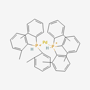 molecular formula C42H44P2Pd+2 B8553765 Bis(tri-o-tolylphosphine)palladium 