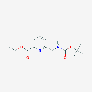 molecular formula C14H20N2O4 B8553890 Ethyl 6-(((tert-butoxycarbonyl)amino)methyl)picolinate 