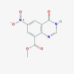 molecular formula C10H7N3O5 B8553906 methyl 6-nitro-4-oxo-1H-quinazoline-8-carboxylate 