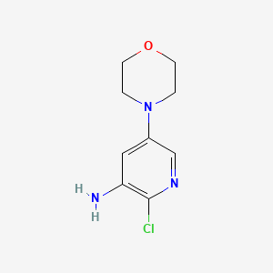 molecular formula C9H12ClN3O B8553983 2-Chloro-5-morpholinopyridin-3-amine 