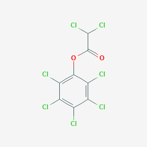 molecular formula C8HCl7O2 B008554 五氯苯基二氯乙酸 CAS No. 19745-69-8
